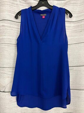 Vince Camuto Sleeveless V-Neck Chiffon Blouse M